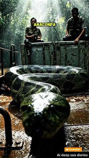 GIANT Red King Crab vs. Massive Green Anaconda! 🦀🐍 ​#RedKingCrab #GreenAnaconda #AIArt #Shorts