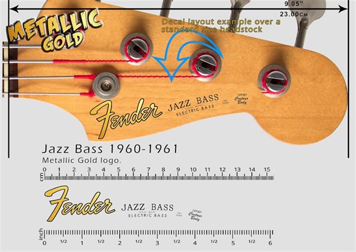 Fender Jazz Bass 1960-1961 GOLD Decal - Etsy