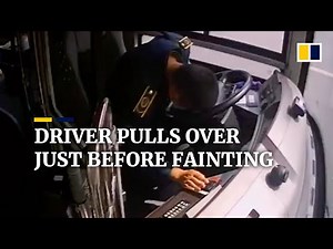 Chinese driver pulls over just before fainting at the wheel