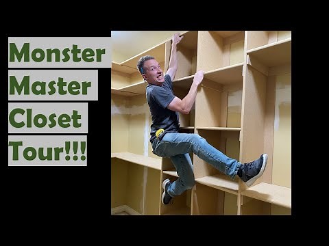Monster Closet Build!! | Particle Board Master Closet | Finish Carpentry Update