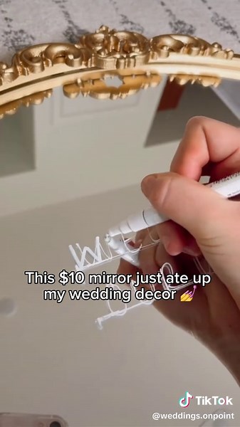 Transform an Old Mirror into Stunning Wedding Decor