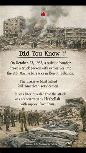 1983 Beirut Barracks Bombings by Hezbollah.
