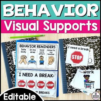 Visual Behavior Supports: Classroom Management Charts Cue Cards, Speeding Ticket