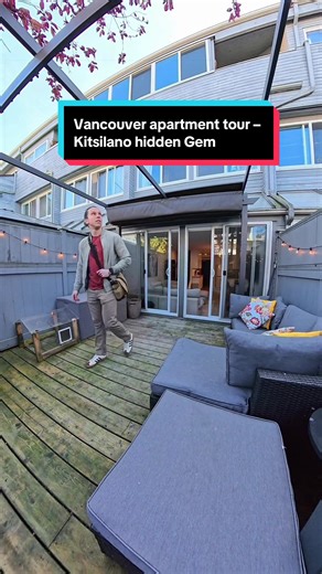 Vancouver apartment tour - This building is full of hidden gems… so there was no way I was gonna miss touring this one just steps from Kits Beach. #TouringWithTyler A look inside a beautifully updated 2-level condo in Kitsilano that feels more like a townhouse than an apartment. Just one block from Kits Beach, this home blends privacy, space, and that relaxed West Coast lifestyle that makes this neighbourhood so sought after. The split-level design creates a natural separation between living and