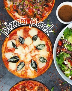 every week is national pizza week at our restaurants, order a pizza pack and celebrate with your crew: two large pizzas, your choice of salad, garlic bread, and chocolate brownies. get your pizza pack here 🌐: matchboxrestaurants.com | Matchbox Restaurants