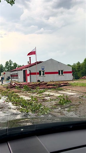 Nawałnica Zniszczone OSP Hruszniew #nawałnica #osp #burza #polska