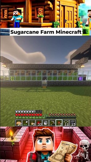 Automatic Sugarcane Farm in Minecraft #minecraft | Best Farm in Minecraft
