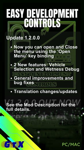 Easy Development Controls (FS25) - Update Out Now! ⚙️⌨️🖱️🧑‍🌾