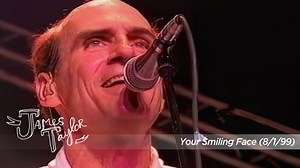 From the archives: James performs "Your Smiling Face" at the 1999 Cambridge Folk Festival. Originally released on his 1977 album, JT, this live version was broadcast by the BBC. Watch the full performance on YouTube and subscribe for more archive releases. https://youtu.be/Aamp0TzzNyE | James Taylor