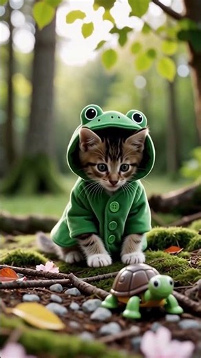 99.9% of People Subscribed After Seeing This Frog Kitty 🐸🐱💕 Prove Me Wrong!