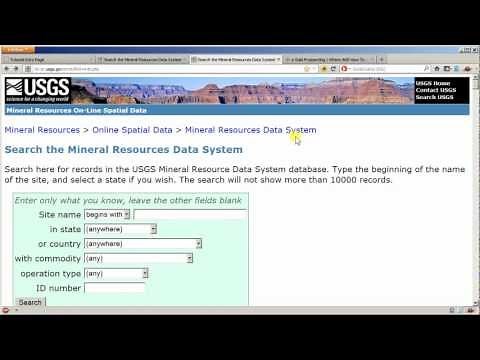 Using the USGS MRDS for Gold Prospecting