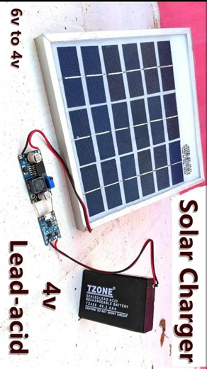 Charge 4V Lead Acid Battery With 6V Solar Panel | LM2596 & TP4056 Setup #power_gen #solarsystem #diy