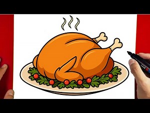 How to Draw A Cooked Turkey - thanksgiving 2025