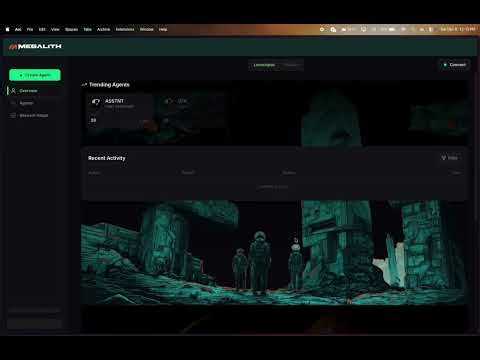 Megalith AI agent workflow builder and launchpad demo