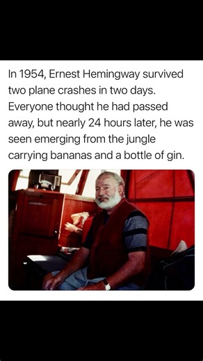 Ernest Hemingway Survived Two Plane Crashes in Just Two Days