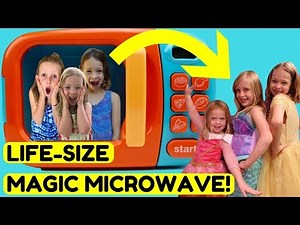 HUGE Magic Microwave with Real Life Princesses