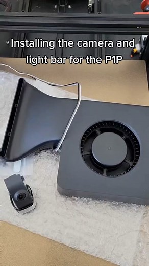 Instalación de cámara y luz en la impresora Bambu P1P