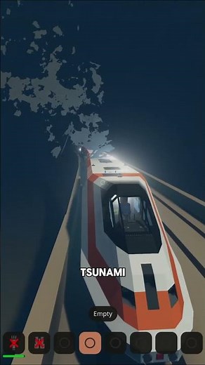 Train gets swallowed by giant tsunami! #neotastic #stormworks #gaming