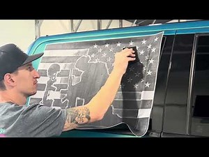 Installing Matte Black Truck Cab Window Decals on a F150