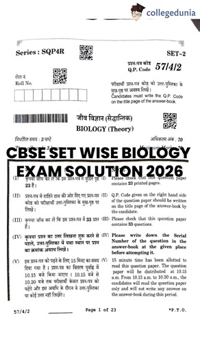 CBSE Class 12 Biology 2026: Set-wise Solutions & Detailed Exam Analysis