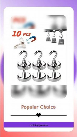 10PCS Strong Magnet Hooks Multi-Purpose Storage Hooks Home Kitchen Bar Storage Hooks Key Storage ...