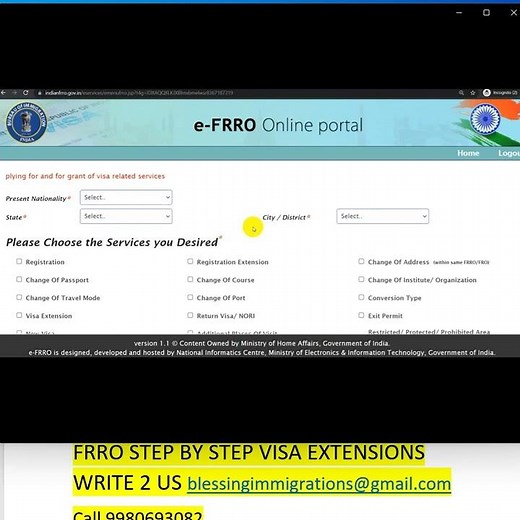 ✈️How to Apply for FRRO Step by step Foreigners Regional Registration Office✈️ #frro #shorts