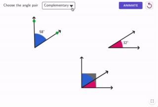 🍕 GEOGEBRA RESOURCE! 🧀 Try this FREE GeoGebra Exploration resource to combine pairs of angles to form a single angle. Explore the definitions of complementary and supplementary angles. Check it out! https://www.geogebra.org/m/qzrdbhpb #mtbos #iteachmath #geometry #math #mathematics #maths #matheducation | GeoGebra