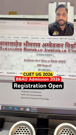 CUET UG 2026 BBAU Admission Portal Open | BBAU Registration 2026 Counselling Process 2026 #cuet