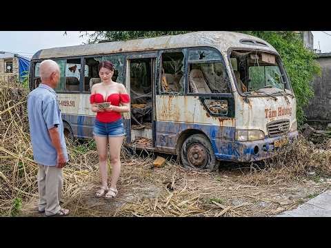 [TIMELAPSE] Genius Girl Revives an Elderly Man's Abandoned 29-seater Hyundai County Bus