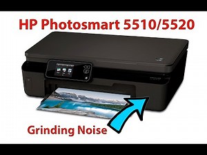 HP Photosmart 5520 Makes Grinding Noise & Carriage Jam • Service Station Repair