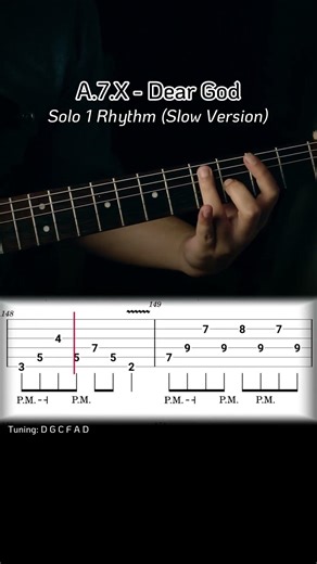 Dear God - Avenged Sevenfold | Solo Ryhtm Slow Version