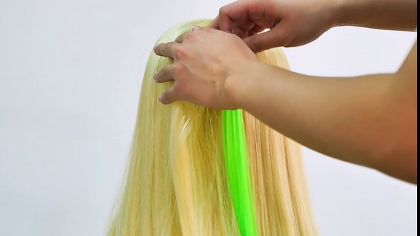 22 inch Colored Hair Extensions, Colorful Party Highlights Hairpiece Clip in Long Straight Synthetic Hair Extensions for Girls Women Cosplay Favor Gift(10 PCS Blue)