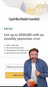 Unlock your home equity & improve your cash flow! No monthly payments or income requirements & funds you can use for what you need. | Point.com