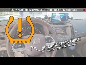Easy and quick TPMS Disable/Delete for Lexus GX470 and Toyota 4Runner | No cutting or splicing