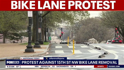 Cyclists group protest plan to remove 15th Street NW bike lane