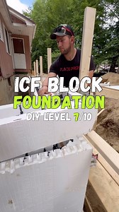 Mykhaylo Panchishak on Instagram: "Element ICF ROOKIE 1st try! This is definitely a bit more advanced level of DIY. I would give it a 7/10 DIY rating. It’s definitely possible, you just need to know all the steps and have a bit of carpentry background! This block is made by @logixbrands and is one of the best ones on the market. . Comment “Link” and I’ll DM their website. You can also reach out to them directly for more info! #remodel #construction #homerenovation #realestate #design #entreprene