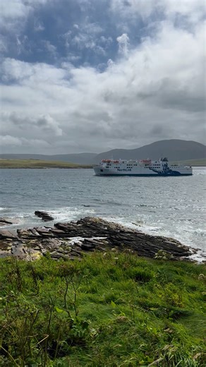 MV Hamnavoe heading past the island of Graemsay towards its home berth in Stromness. | Orkney Uncovered
