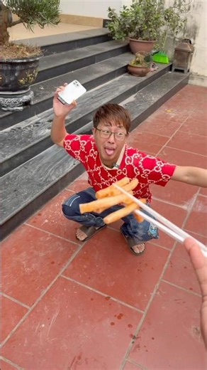 The clueless husband smashed his phone because he was tricked into eating dirty, spicy food. #sho...