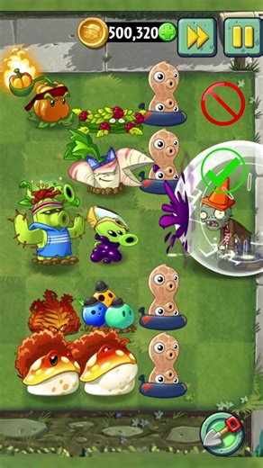 PvZ 2 - Four Cell Attack - Toadstool Team Vs OtherTeams Vs Hamster Ball Zombie #shorts #pvz2