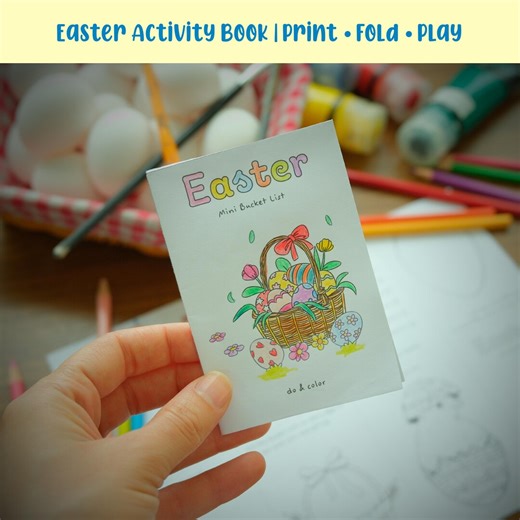 Printable Easter Activity Book for Kids, Mini Booklet, Do & Color Workbook, Easter Games PDF - Etsy