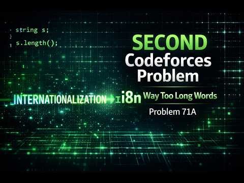 Way Too Long Words Codeforces 71A Solution in C++ | Beginner Competitive Programming Placement Prep