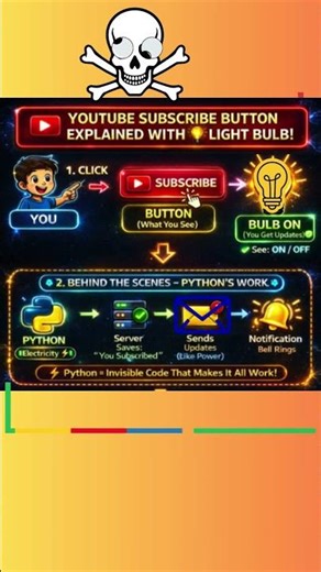 #youtube #subscribe #button #python💡Simple Trick Explained#shorts#bts#usa#ai #pythonshorts#techlearn