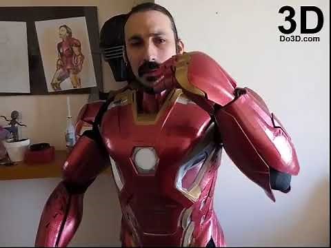3D printed Mark XLV MK 45 Iron Man Suit Armor Cosplay Costume Prop Printing Comic-con