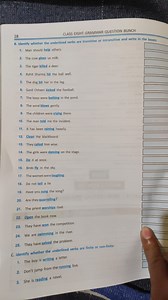 28CLASS EIGHT GRAMMAR QUESTION BUNCHB. Identify whether the u... | Filo