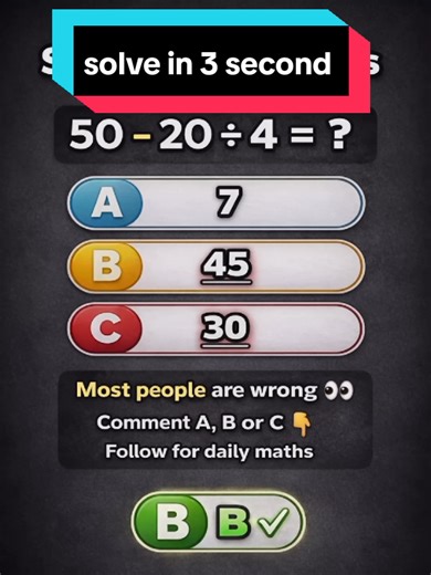 Daily Maths Challenge: Can You Solve This in 3 Seconds?