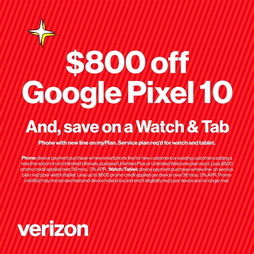This holiday, save big when you bundle Google Pixel 10, Watch and Tab! | Team Wireless, Verizon Authorized Retailer