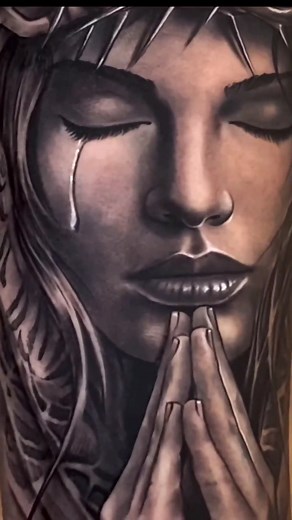 Black and gray realistic portrait praying hands tattoo process shading technique tattoo artist - Uiliangarcez #tattooartist #tattooprocess #portraittattoo #blackandgreytattoo #realistictattoo #prayinghandstattoo #tattooideas #worldsbesttattoos #besttattoos #howtotattoo #tattootutorial #tattootips #tattooforbeginners #tattoopractice #tattooapprentice #tatuaje #tattootechnique