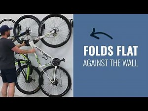 Space-Saving Swivel Bike Rack Folds Flat Against Garage Wall, Best Vertical Storage