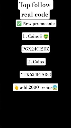top follow new promo code 2026