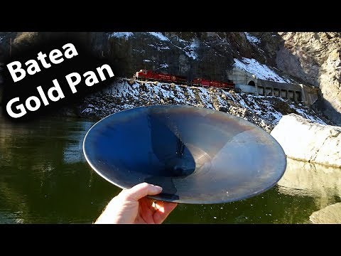 Learning how to use a Batea gold pan.